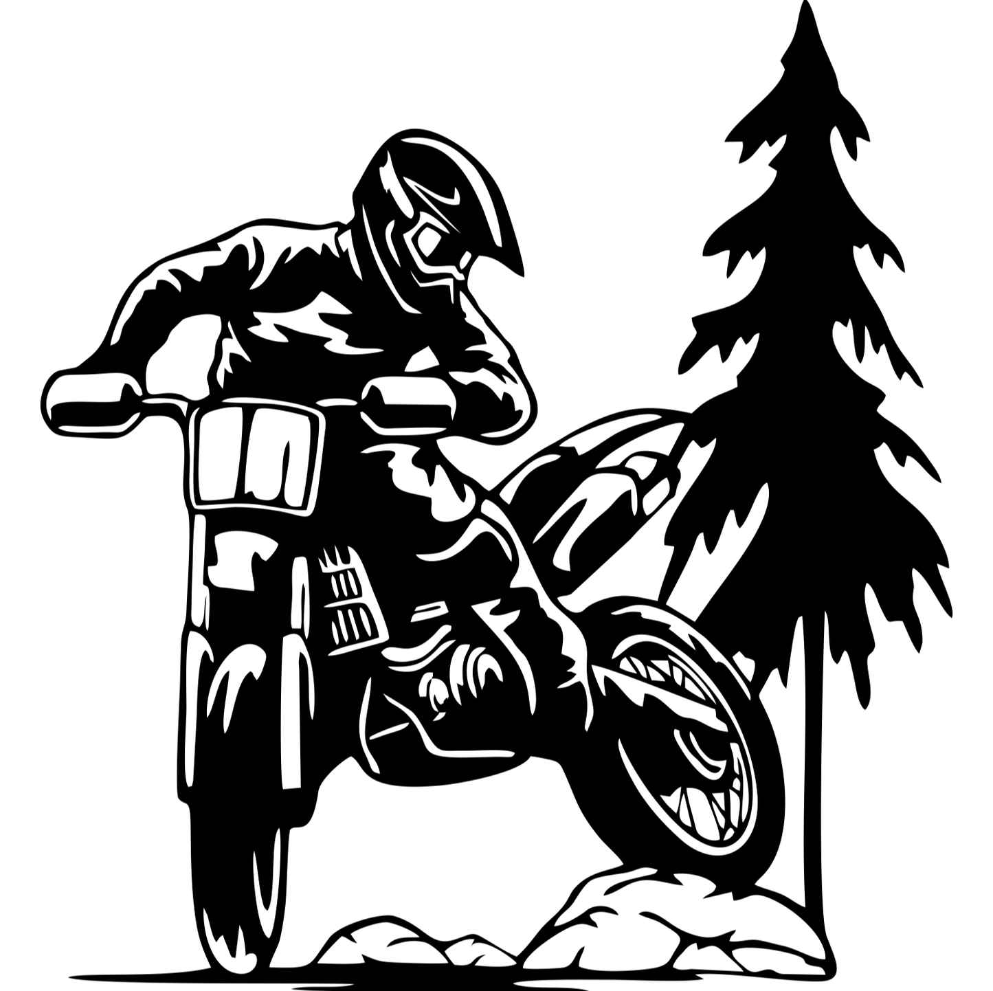 Decor perete Motocicleta Enduro HH734 din lemn