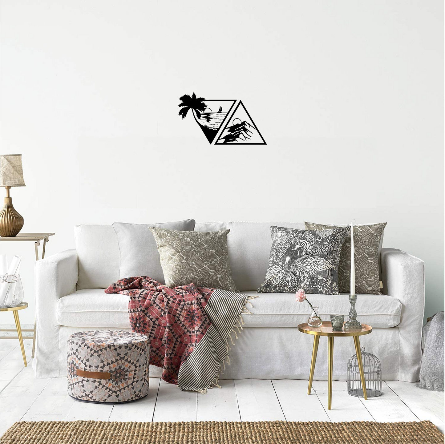 Decor perete Munte si Mare din 2 Parti HH721 din lemn
