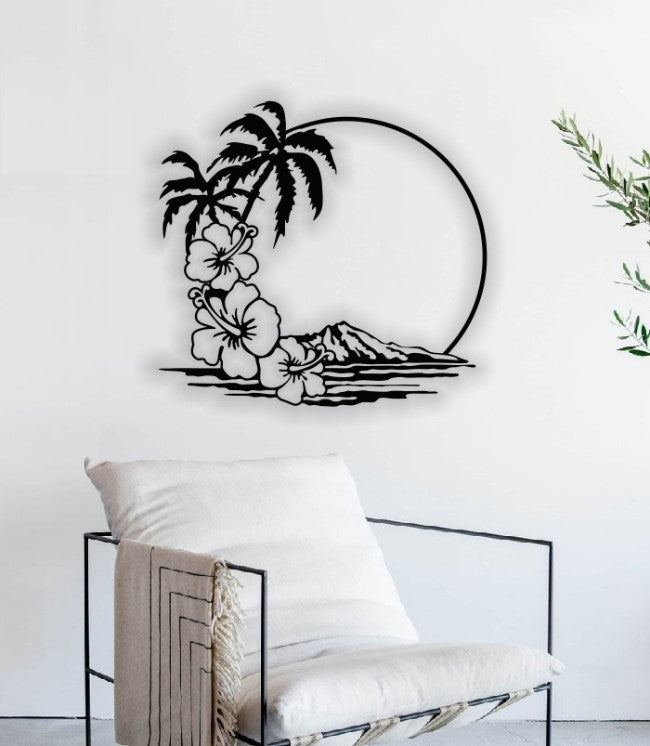 Decor perete Personalizabil Palmier HHH463 din lemn