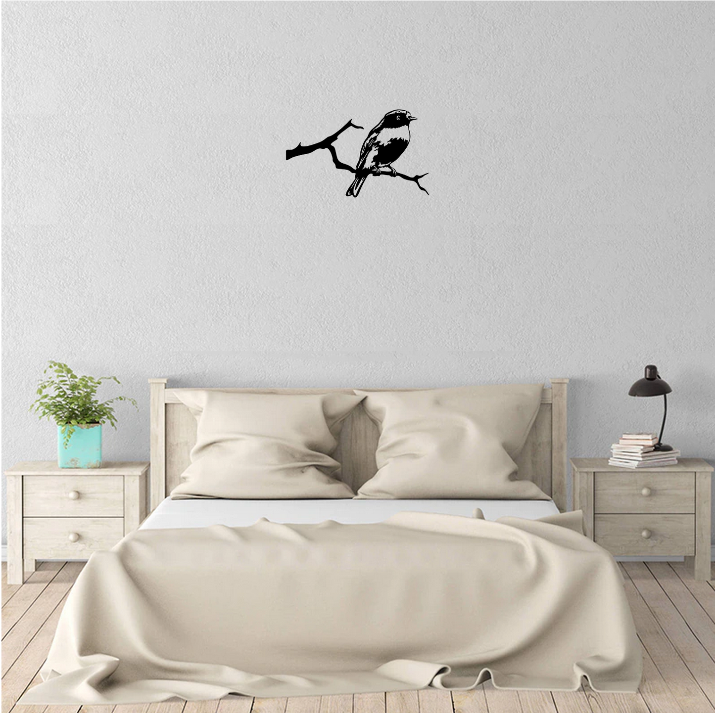 Decor perete Pasare pe Creanga HH754 din lemn