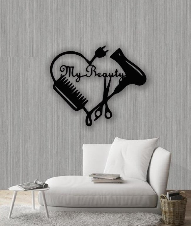 Decor perete Personalizabil Salon My Beauty HHH340 din lemn