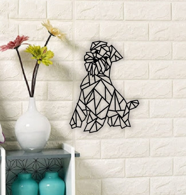 Decor perete Personalizabil Schanauzer HHH666 din lemn