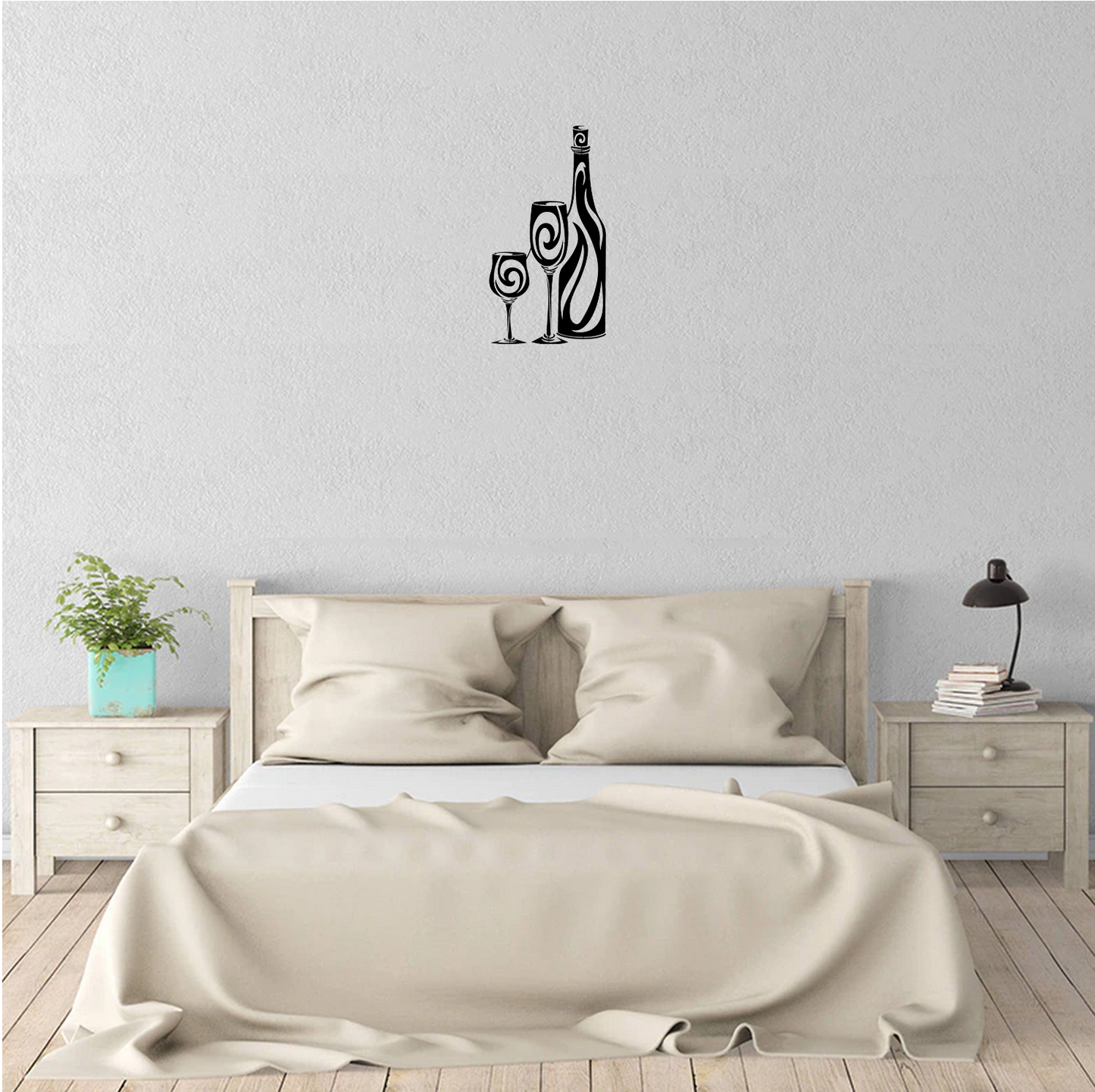 Decor perete Sticla si Pahare HH781 din lemn