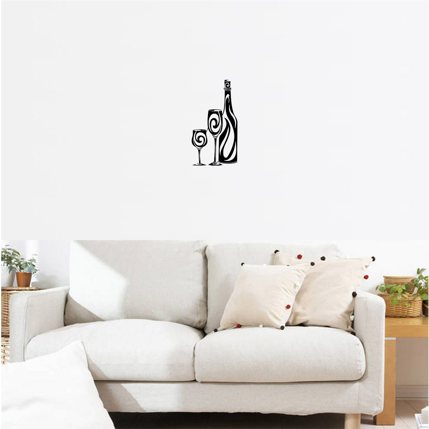 Decor perete Sticla si Pahare HH781 din lemn