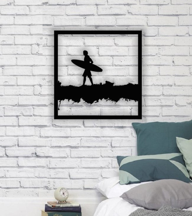 Decor perete Personalizabil Surfer HHH381 din lemn