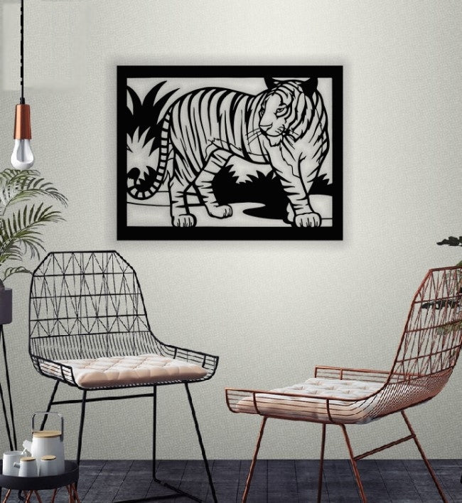Decor perete Personalizabil Tigru Siberian HHH525 din lemn