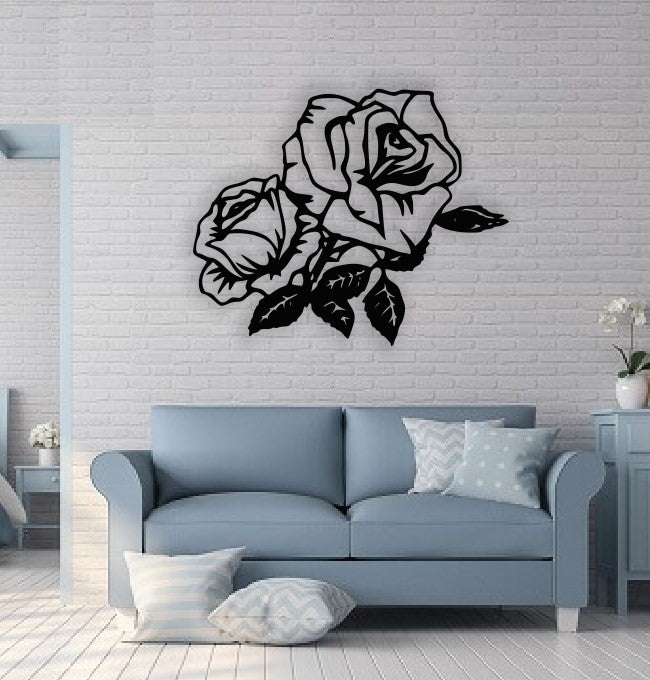 Decor perete Personalizabil Trandafir HHH374 din lemn