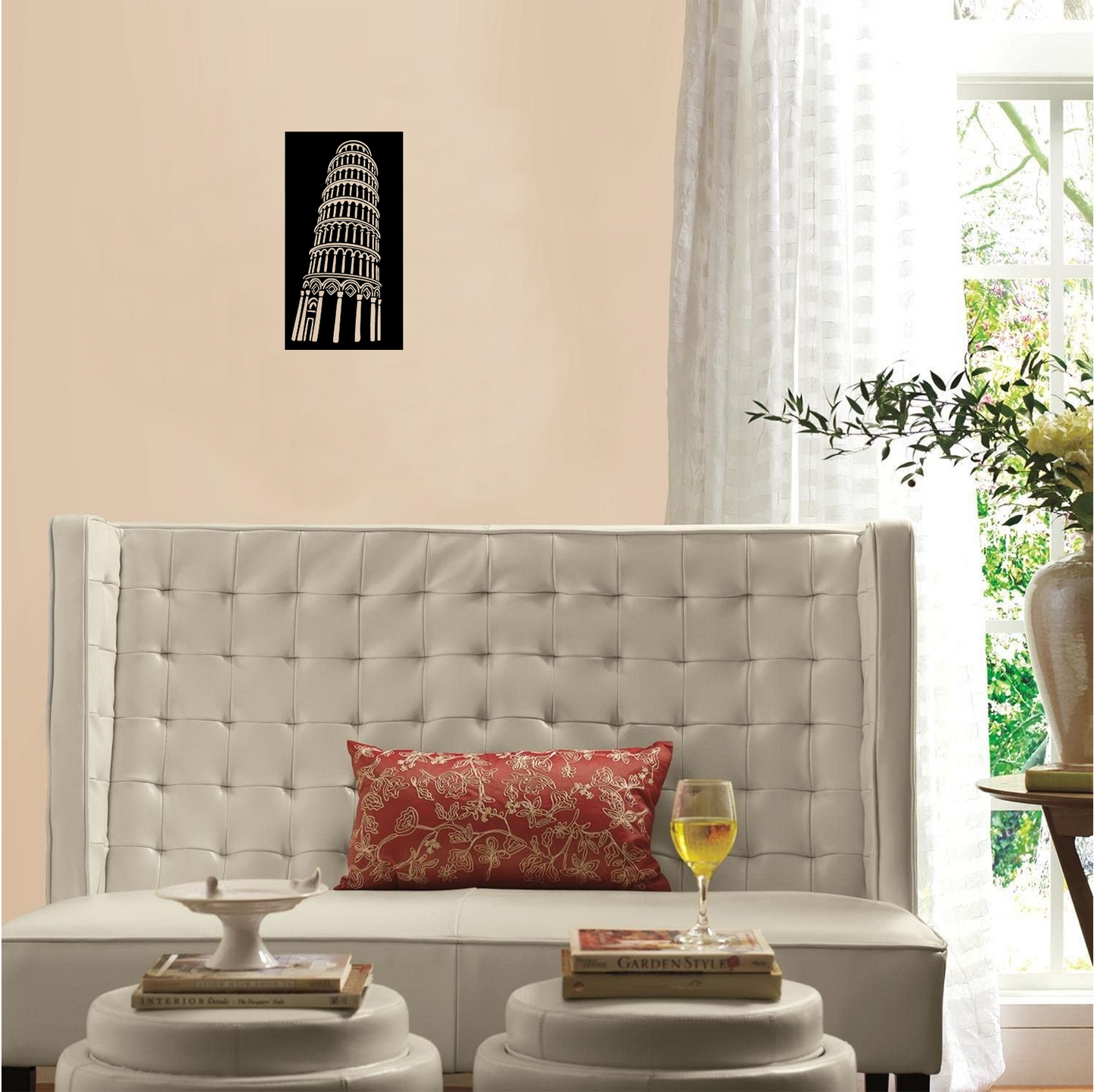 Decor perete Turnul din Pisa HH729 din lemn