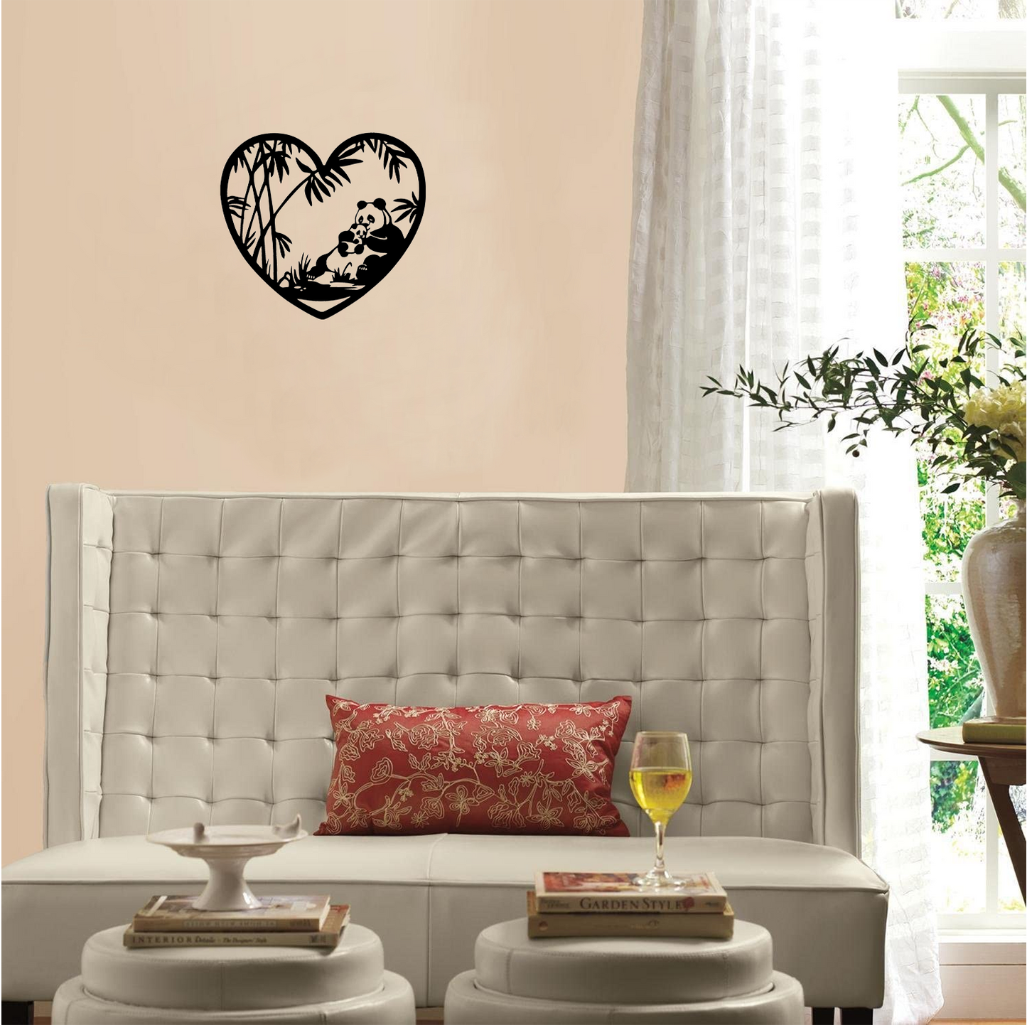 Decor perete Urs Panda cu Pui HH751 din lemn