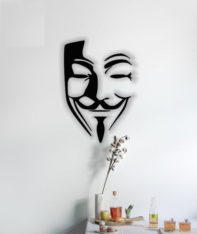 Decor perete Personalizabil V de la Vendetta HHH593 din lemn