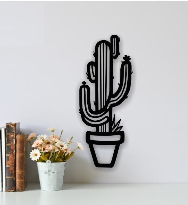 Decor perete Personalizabil Cactus HHH168 din lemn