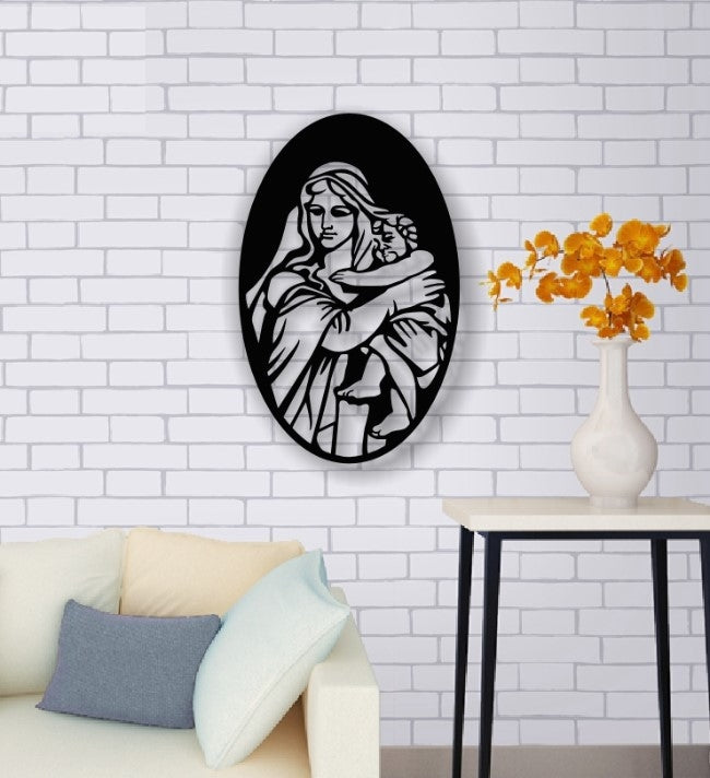 Decor perete Personalizabil Fecioara Maria HHH152 din lemn
