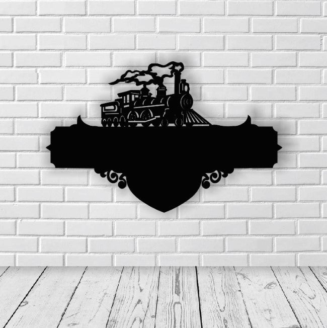 Decor perete Personalizabil pancarta adresa Tren HHH172 din lemn