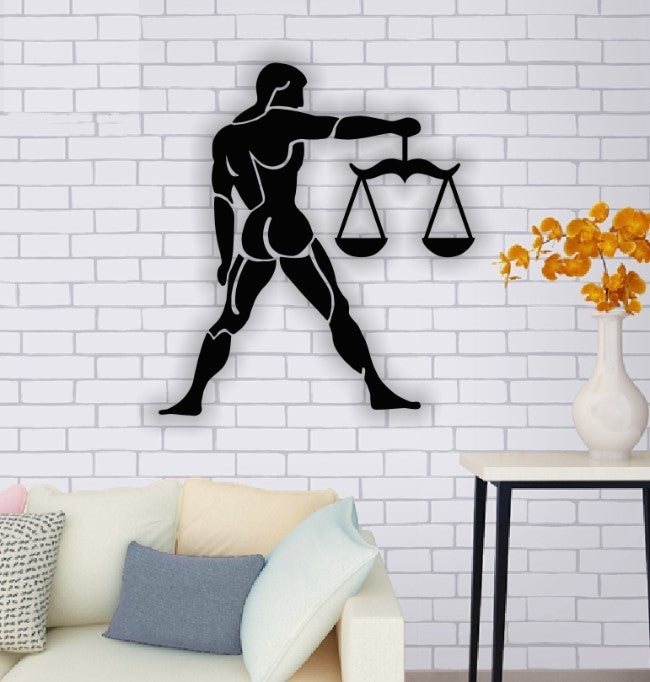 Decor perete Personalizabil zodia Balanta HHH215 din lemn