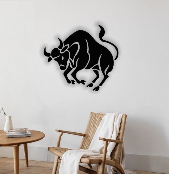 Decor perete Personalizabil zodia Taur din lemn