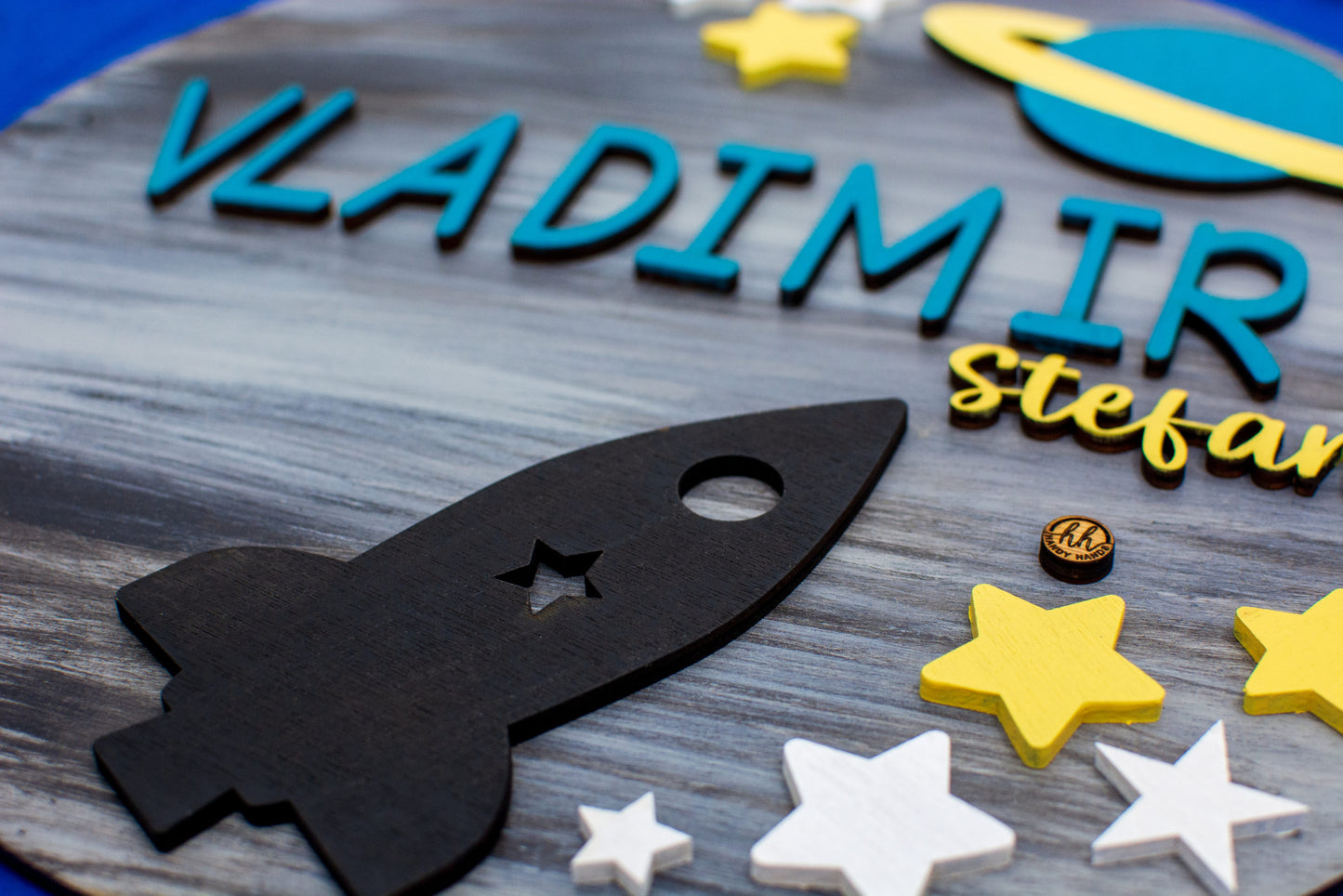 Decor Personalizabil, HandyHands, cu Nume din lemn Spatiu 36 cm