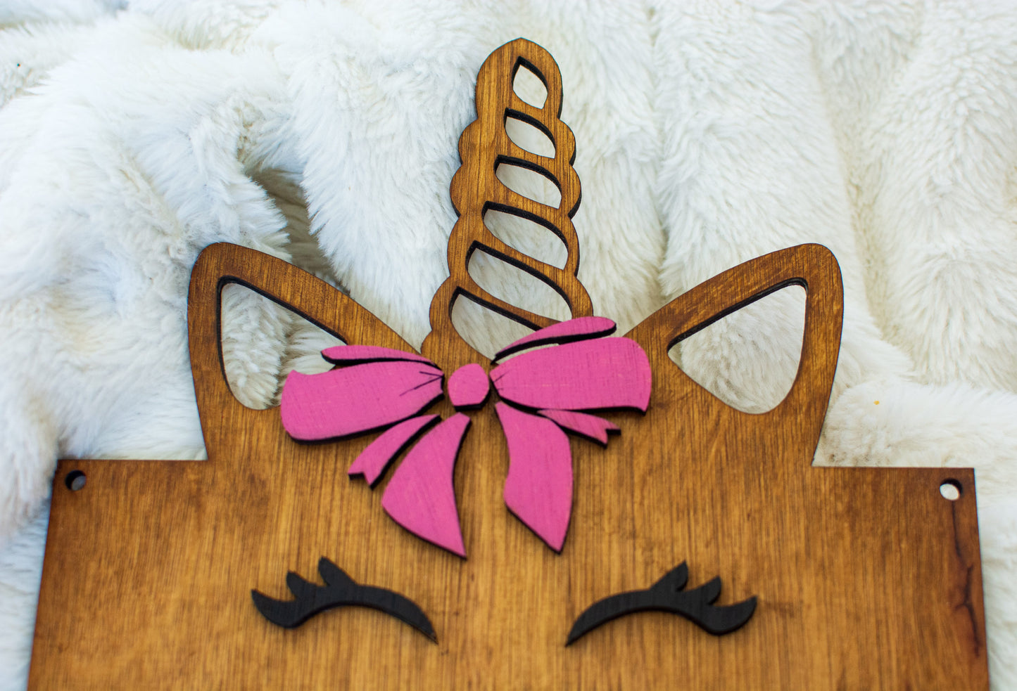 Decor Personalizabil, HandyHands, cu Nume din lemn Unicorn