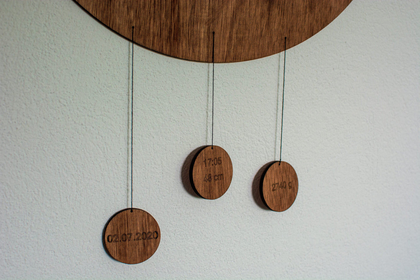 Decor personalizat cu Nume si detaliile nasterii din lemn Balon cu aer cald