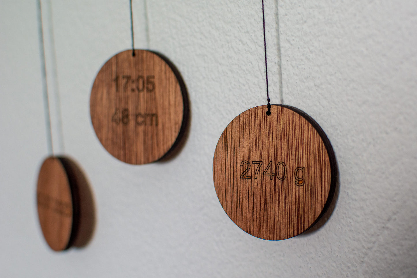 Decor personalizat cu Nume si detaliile nasterii din lemn Balon cu aer cald