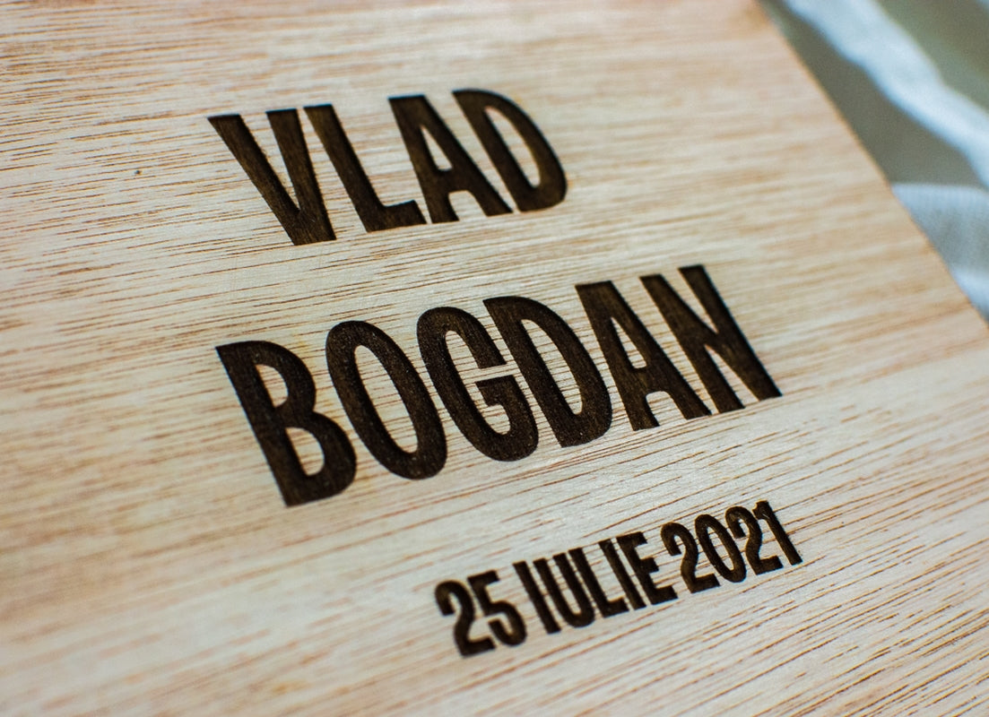 GuestBook Album Foto de Botez Personalizat din lemn Bebelus Baiat