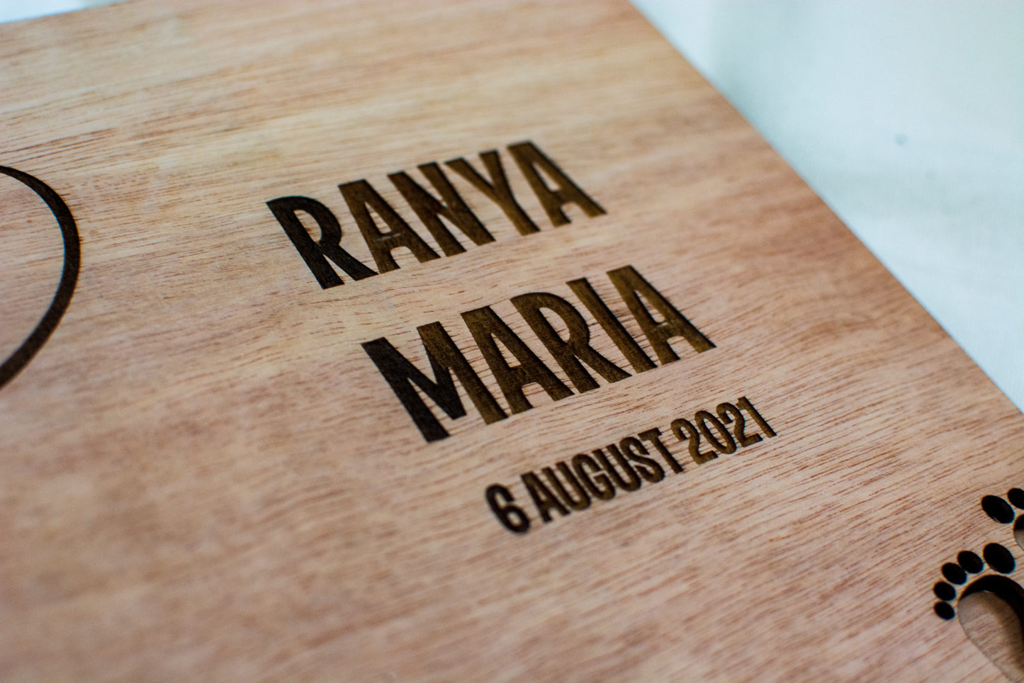 Album Foto de Botez Personalizat din lemn GuestBook Bebelus Fetita 30x21 cm