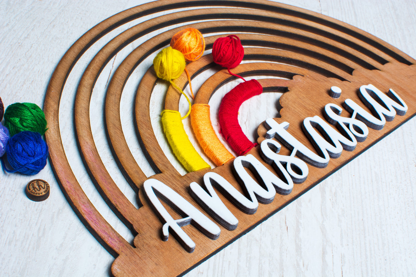 Joc Personalizabil, HandyHands, educativ Montessori Curcubeu de crosetat sau desenat personalizat