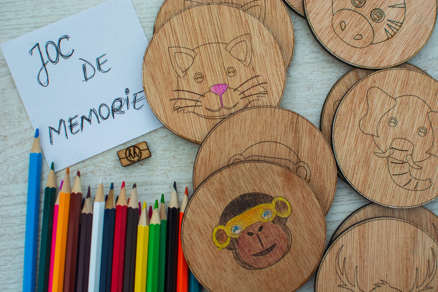 Joc Personalizabil, HandyHands, educativ de memorie Montessori Gaseste perechea