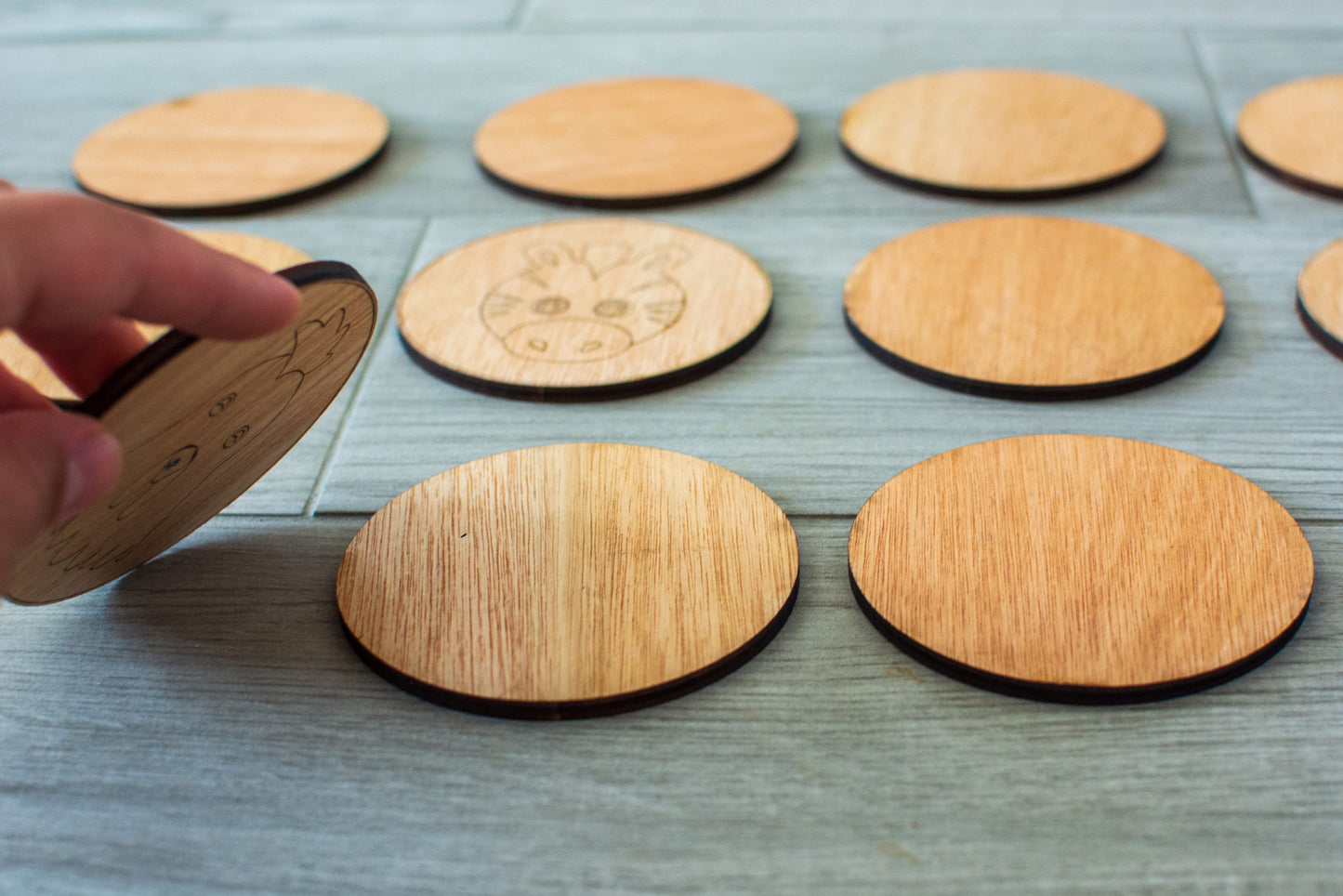 Joc Personalizabil, HandyHands, educativ de memorie Montessori Gaseste perechea