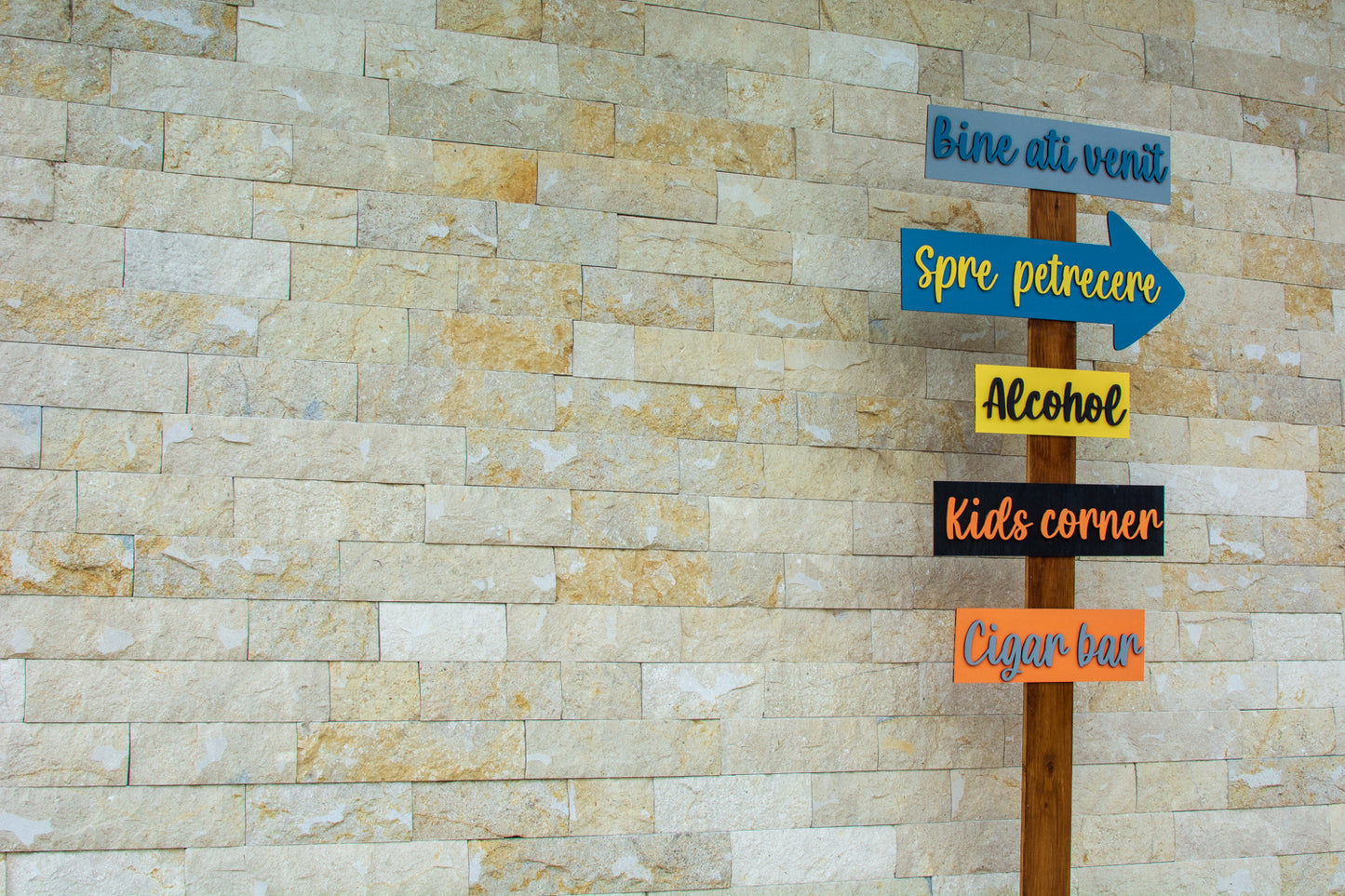 Panou Personalizat din lemn HH629 Intampinare Invitati Nunta Botez Eveniment Semn