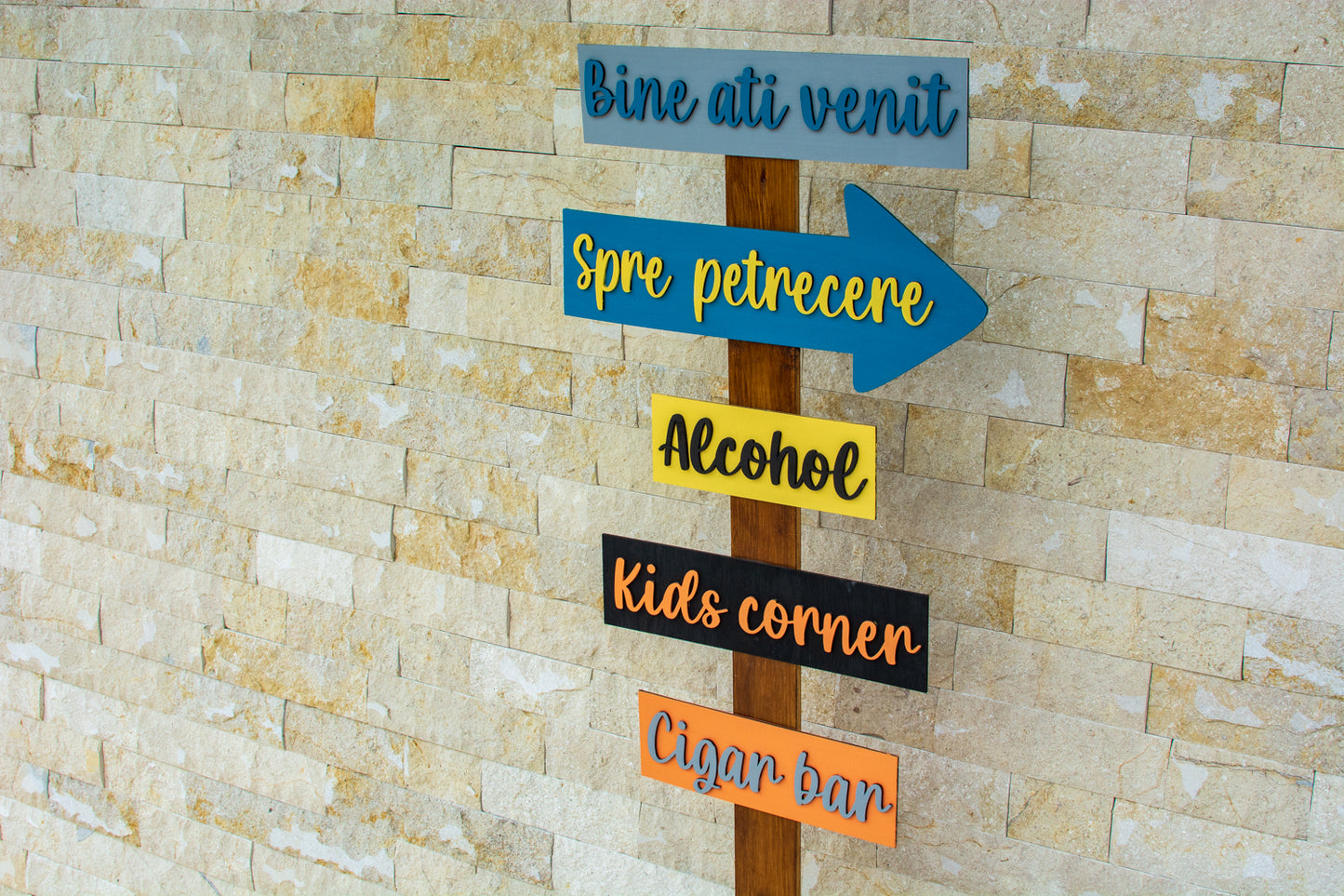 Panou Personalizat din lemn HH629 Intampinare Invitati Nunta Botez Eveniment Semn