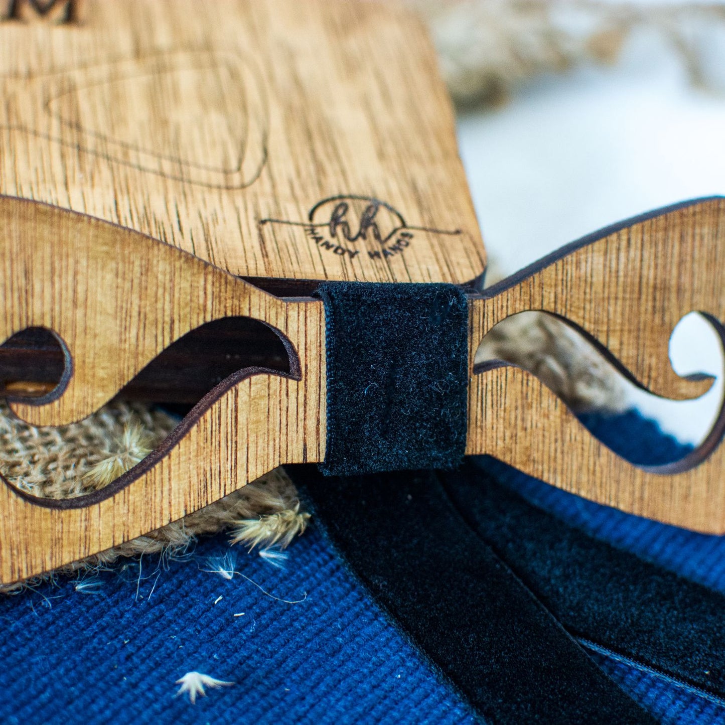 Papion din Lemn HH288, Handmade, in Cutie Premium Personalizata