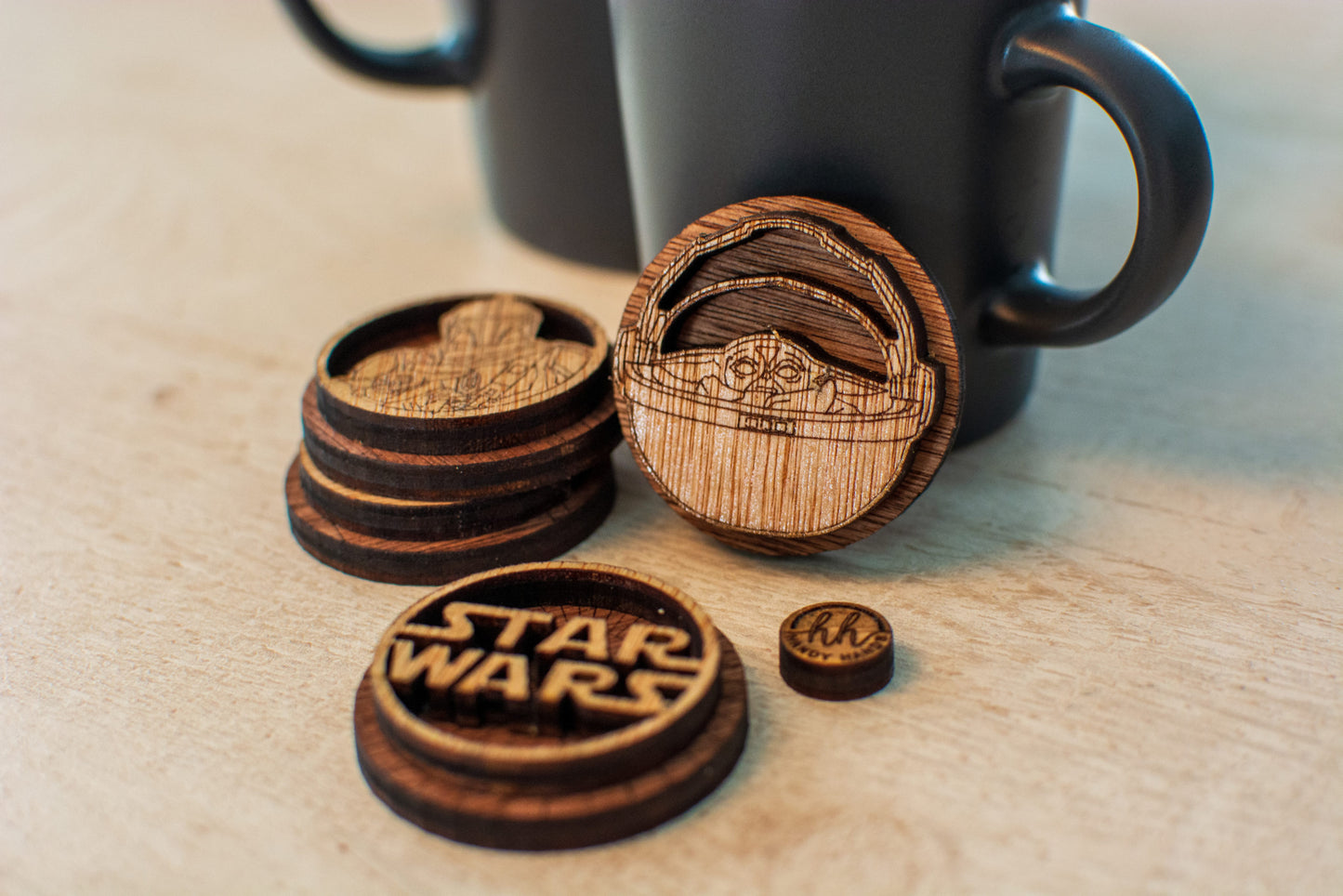 Set suporturi Personalizabil pentru pahare Starwars 9 cm x 9 cm