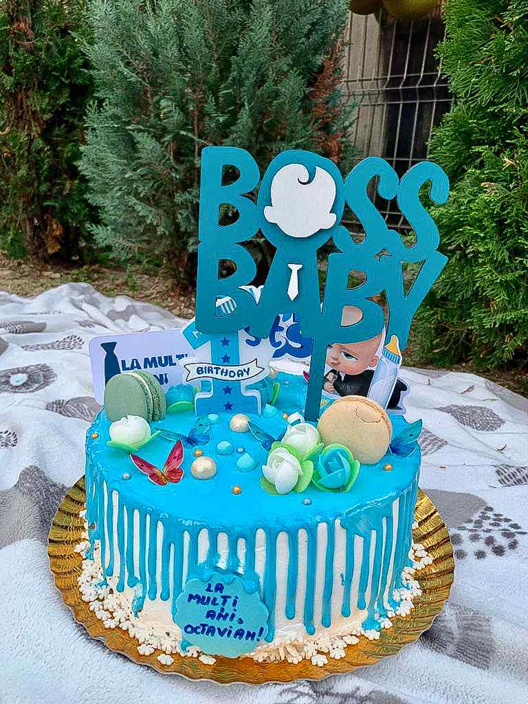Topper Botez HH829 Boss Baby Personalizat din lemn