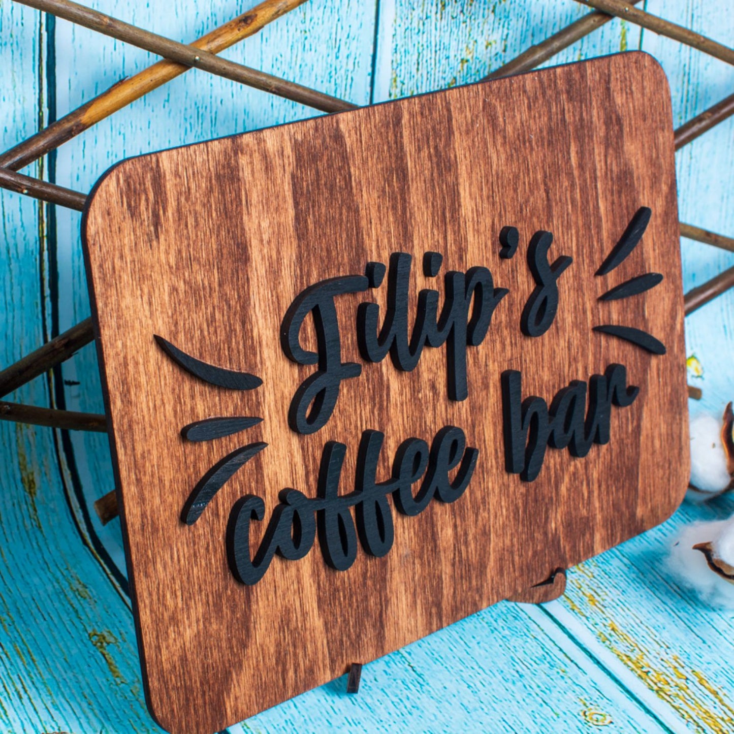 Rama Coffee Bar HH1564 din lemn 25x18 cm