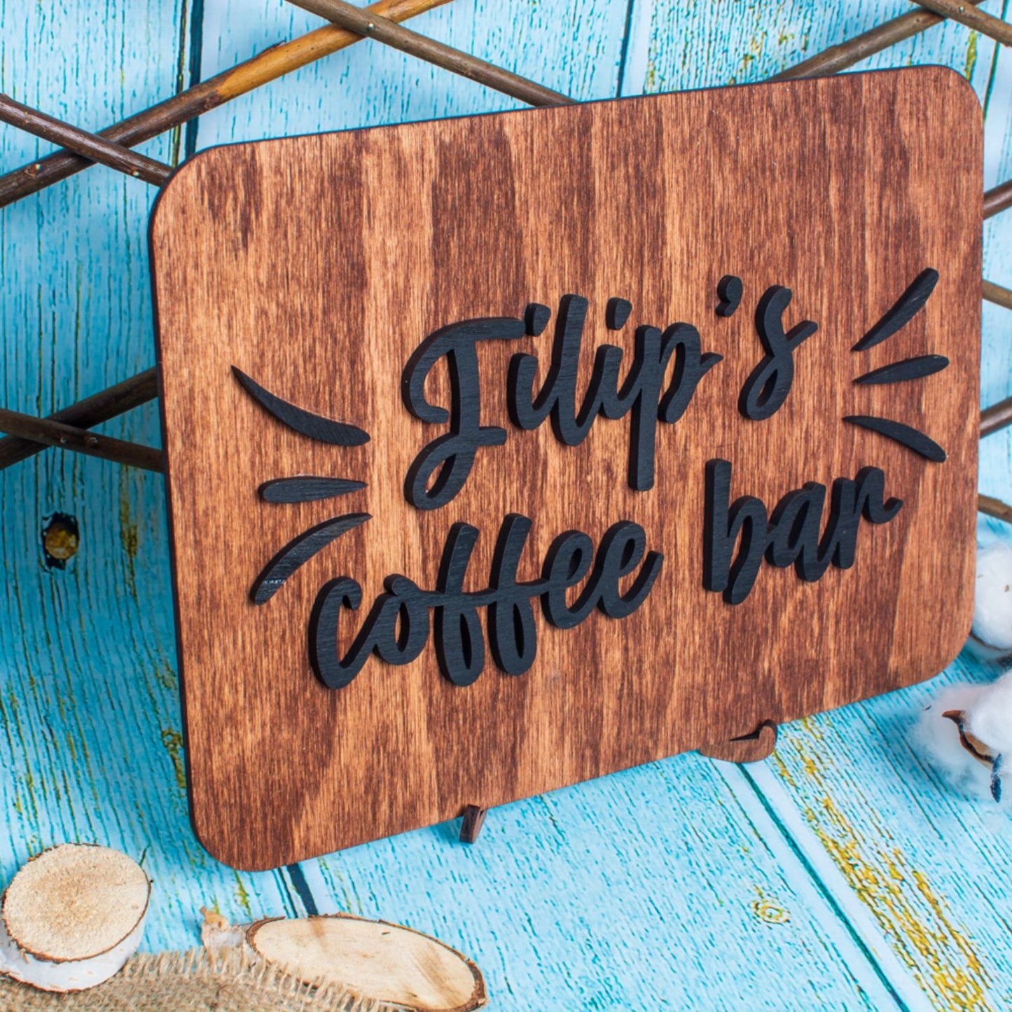 Rama Coffee Bar HH1564 din lemn 25x18 cm