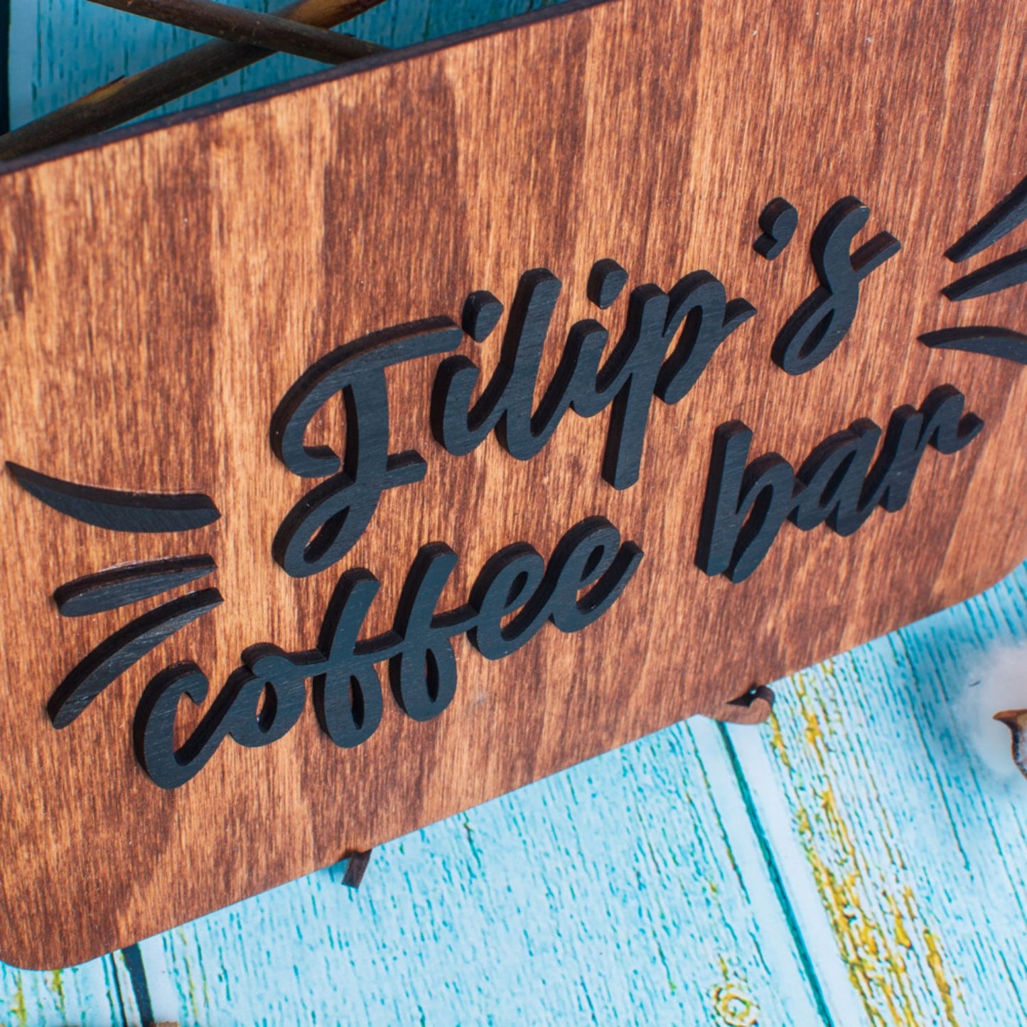 Rama Coffee Bar HH1564 din lemn 25x18 cm
