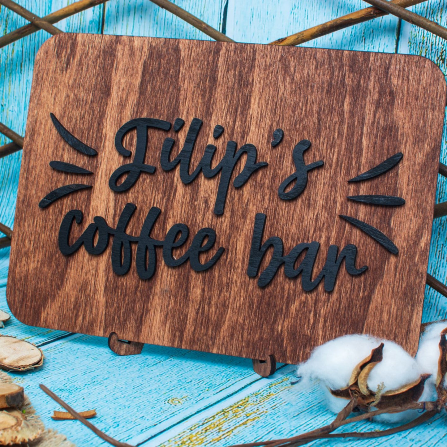 Rama Coffee Bar HH1564 din lemn 25x18 cm