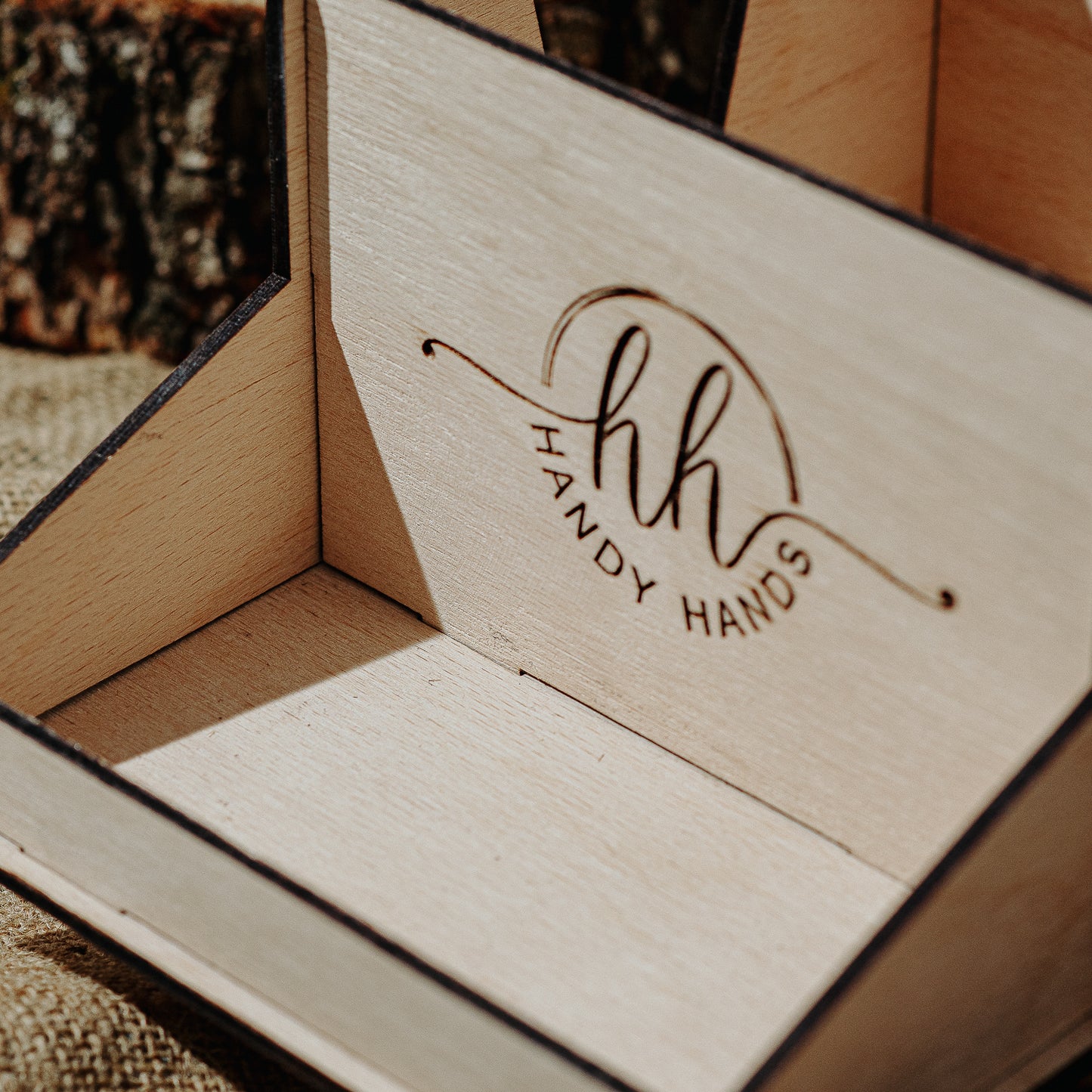 Suport pentru Solnita si Servetele din lemn HH962 Personalizat 22x10 cm