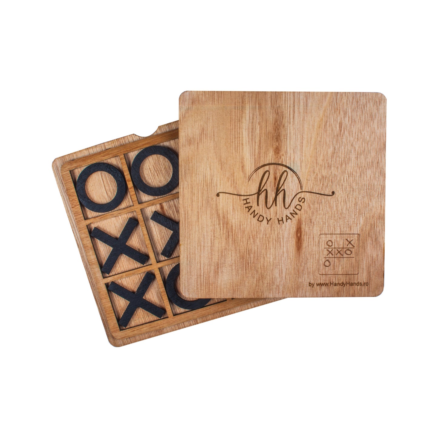 Joc Personalizabil, HandyHands, educativ Montessori X si O din lemn