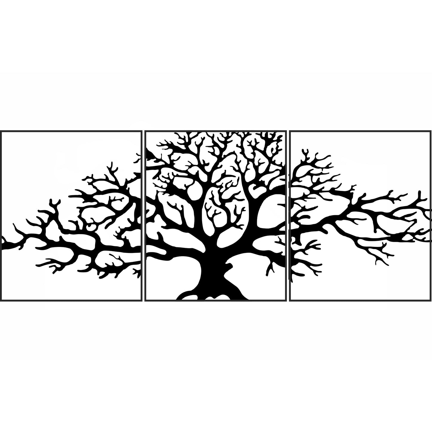 Decor perete Personalizabil 3 Parti Copac HHH91 din lemn