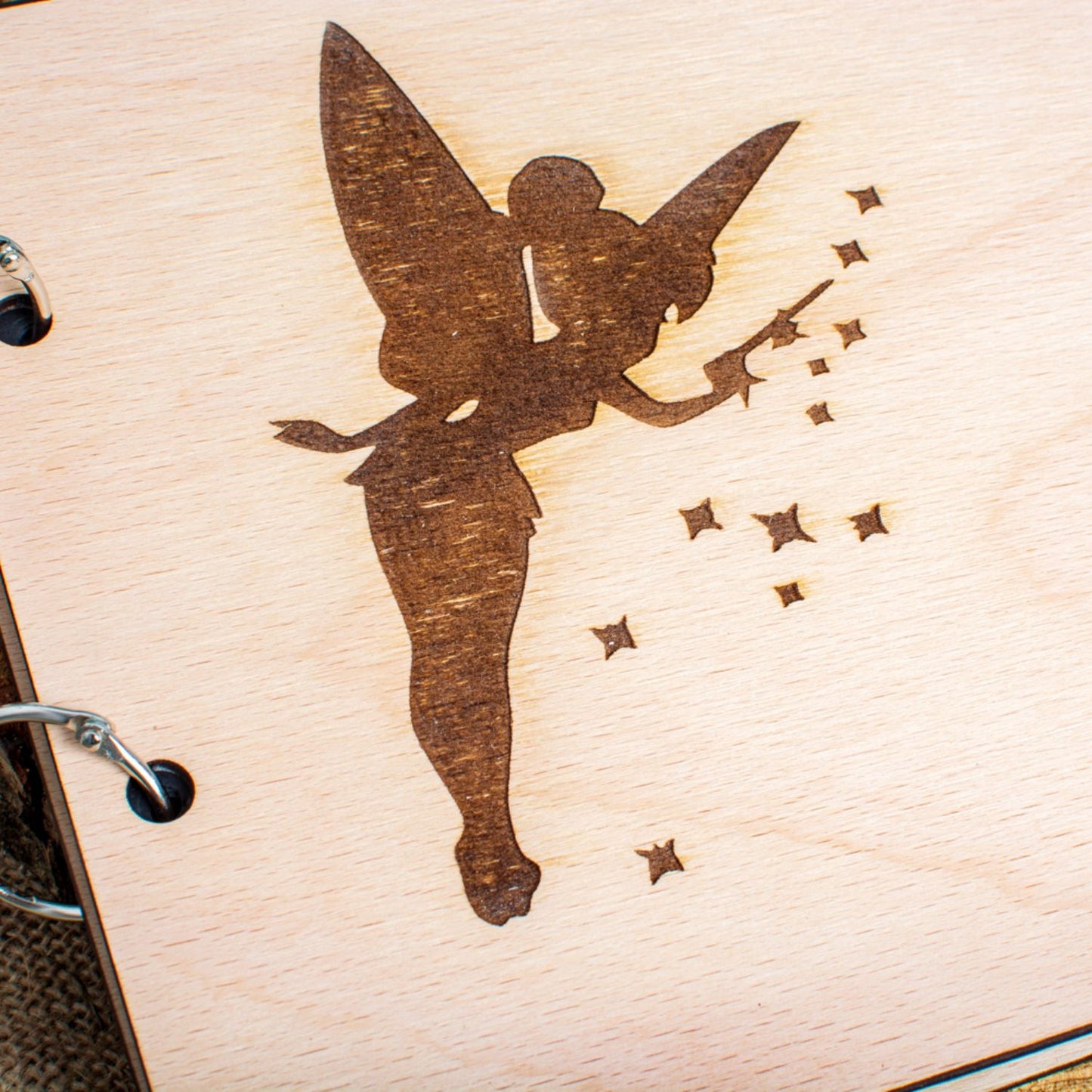 Album Foto GuestBook Botez HH1606 Personalizat din lemn Fairy 30 x 21 cm
