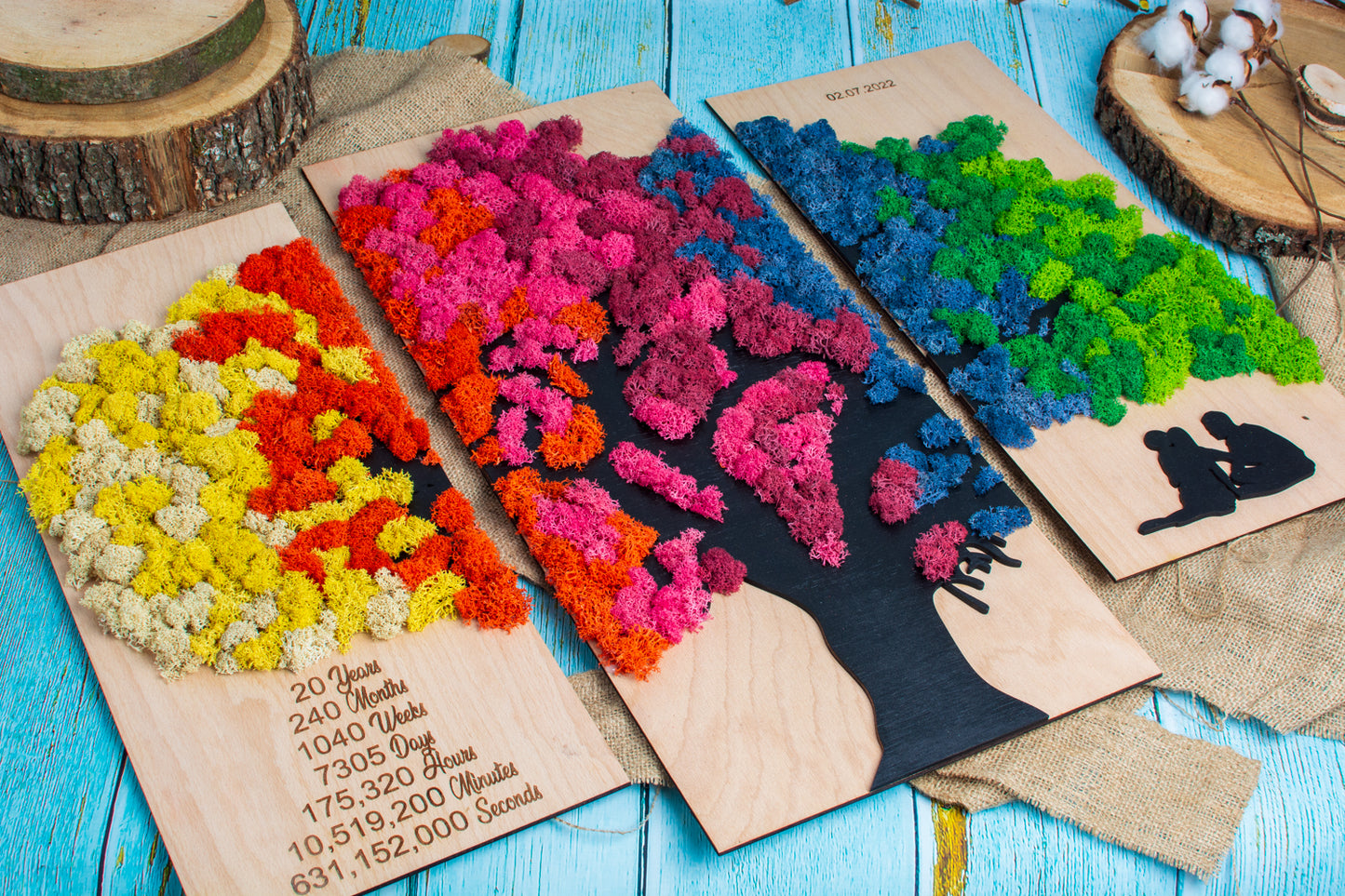 Decor 3 parti Copacul Vietii HH1582 Personalizat cu Licheni