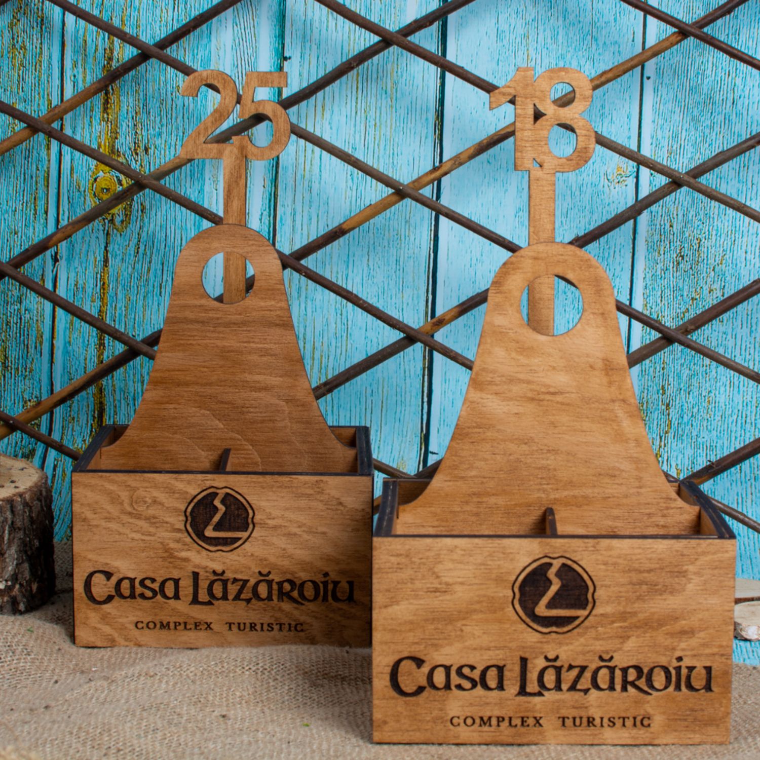 Oliviera Set condimente masa din Lemn HH1624 Personalizat cu numar de masa