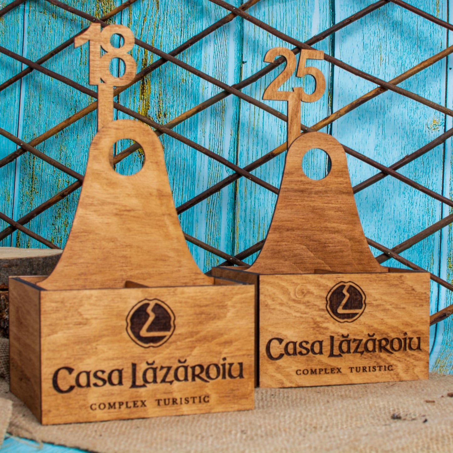 Oliviera Set condimente masa din Lemn HH1624 Personalizat cu numar de masa