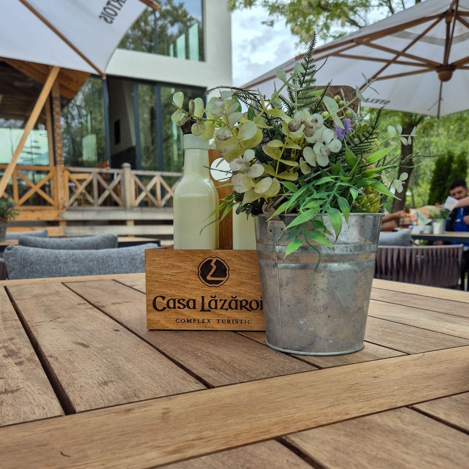 Oliviera Set condimente masa din Lemn HH1624 Personalizat cu numar de masa