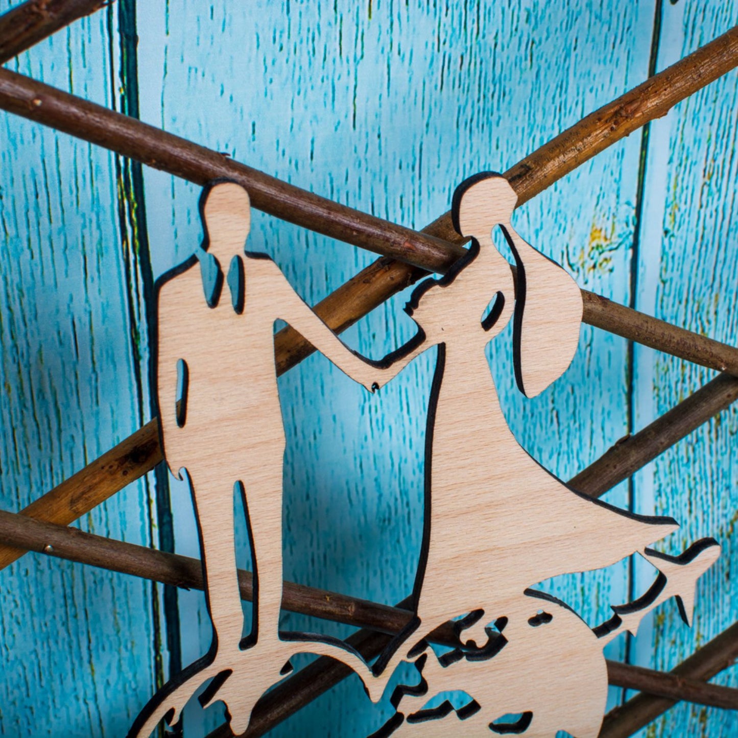 Topper din Lemn HH1600 Personalizat Nunta Inconjurul Lumii 20 x 30 cm