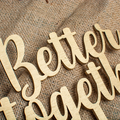 Topper din Lemn HH1612 Personalizat Nunta Better Together