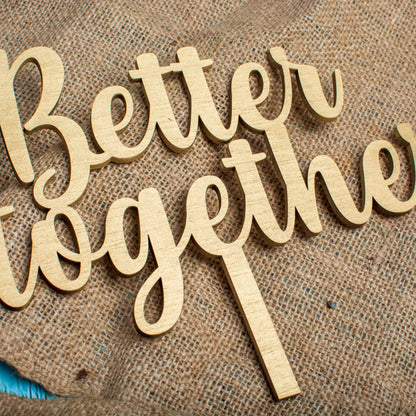 Topper din Lemn HH1612 Personalizat Nunta Better Together