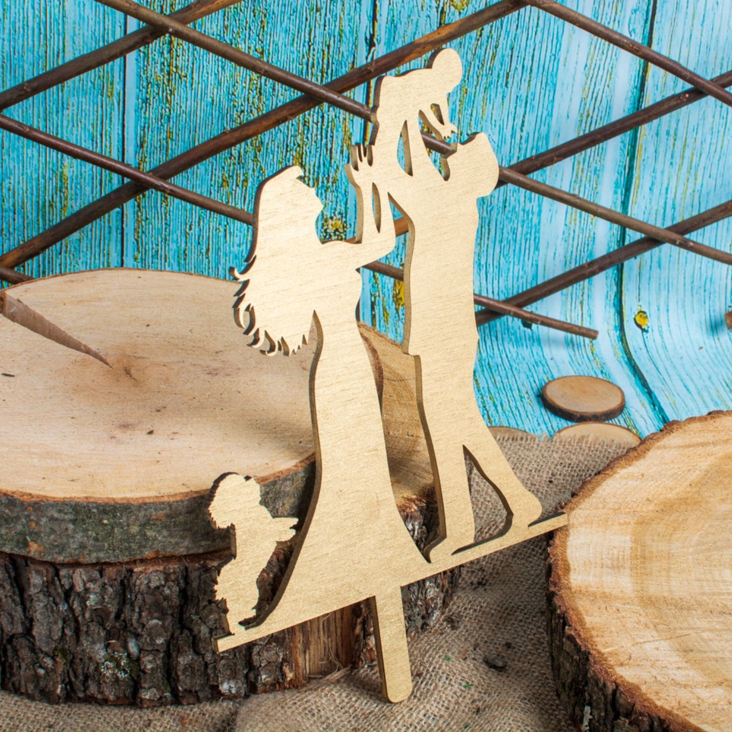 Topper din Lemn HHH1604 Personalizat Familie