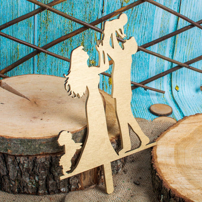 Topper din Lemn HHH1604 Personalizat Familie